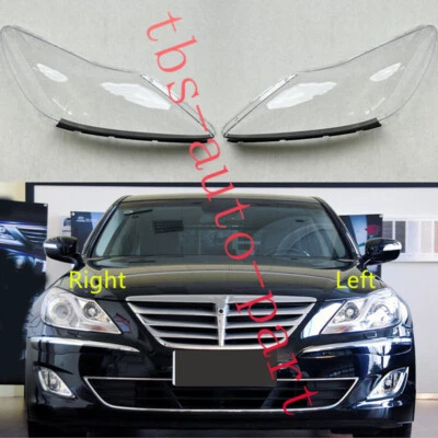For Hyundai Genesis 2012-2014 LH&RH Side Headlight Lens Cover Shell Housing Foto 1 de 4