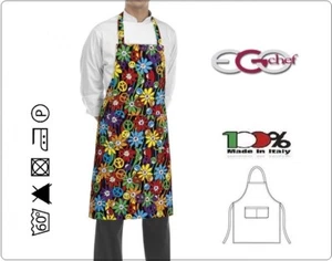 Grembiule Cucina Pettorina con Tascone cm 90x70 Pace Ego Chef Italia 6103147A - Imagen 1 de 2