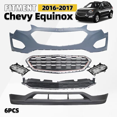 For Chevy Chevrolet Equinox 2016 2017 Front Bumper Cover Grille Assembly Set - Image 1 of 4