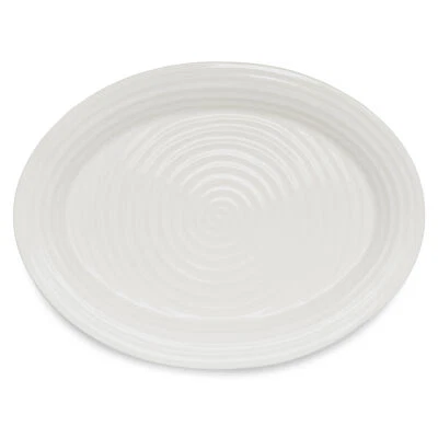 Plato ovalado grande de porcelana fina Portmeirion Sophie Conran, 17" x 13" - blanco Foto 1 de 4