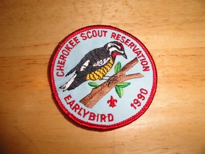 Parche de campamento de verano para pájaros tempranos Cherokee Scout Reserve 1990 B1 - Imagen 1 de 2