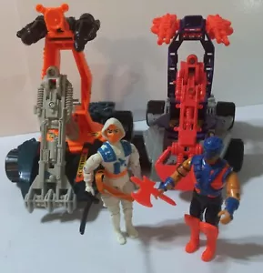 G.I.Joe 1993 Cobra RED NINJA & T'GIN-ZU 100% complete w ax ninja force vehicles - Picture 1 of 20