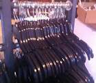 Lot of 65 Black Plastic Adult Clothes Hangers 17" wide **FREE SHIPPING" 