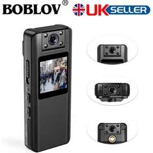 BOBLOV A22 Mini Body Camera 64GB OLED Screen 180° Rotatable Lens 1080P Recording - Picture 1 of 10