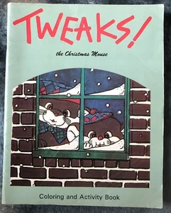 Vintage 1988 Tweaks! The Christmas Mouse Coloring and Activity Book Unused - Imagen 1 de 5