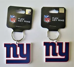 TWO (2) NEW YORK GIANTS, FLEXIBLE KEY RINGS FROM WINCRAFT - Picture 1 of 2