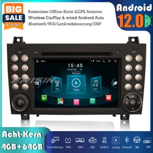 64GB DAB+Android 12 Autoradio Navi GPS CarPlay SWC Mercedes SLK Klasse R171 W171 - Bild 1 von 21