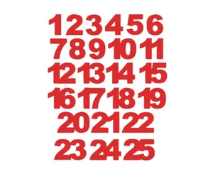 Numbers Advent Calendar Pay 24 25 Sticker Numbers DIY 1 3/16in - Picture 1 of 14