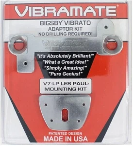 SALE! Vibramate V7 (6") SILVER 4 Bigsby B7 EZ Mounting Kit Fits Les Paul Guitars - Picture 1 of 3