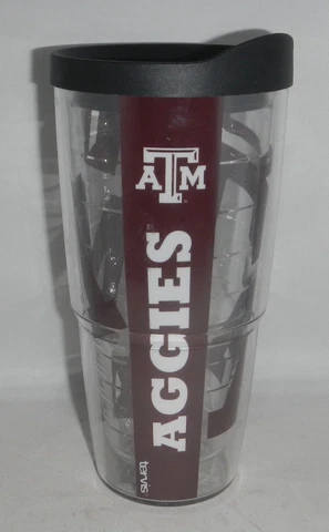 Texas A&M University TAMU Aggies 24oz Tervis Tumbler with Lid Cover