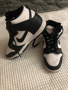 Nike Dunk High Retro Shoes Panda Black White DD1399-105 - Picture 1 of 11