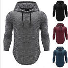Basic Shirts Fit Hooded T-shirt Muscle Men's Thin Tops Casual Hoodie Long Sleeve