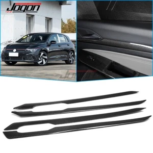 Carbon Door Panel Decor Bezels For VW Golf 8 GTI GTE GTD Golf R 2022-25 Interior - Picture 1 of 12