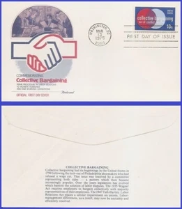 Negociación colectiva USA3 #1558 U/A FLEETWOOD FDC - Imagen 1 de 1
