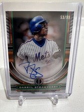 2023 Topps Tribute Darryl Strawberry Green Parallel Auto /99 Mets