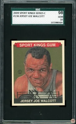 2009 SPORT KINGS JERSEY JOE WALCOTT #136 SGC GEM 10 POP 3 (024) - Image 1 of 2