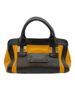 Chloe Shoulder Bag Purse 2way ALICE Black Yellow Authentic from japan - Picture 1 of 24