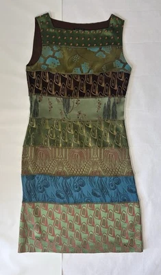 Vintage Jean Paul Gaultier Femme Multicolor F/W 2002 Patchwork Jacquard Dress 8 - Image 1 of 4