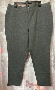 PHILOSOPHY WOMAN Pull On Hose Damen 3X grau kariert Stretch Gummibund - Bild 1 von 12