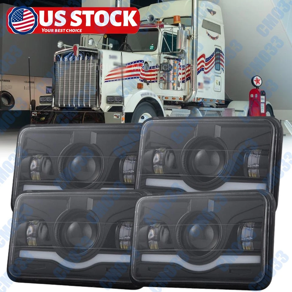 Faros LED H4656 4x6" más brillantes para Ford LTL9000 CLT9000 CL9000 1981-91 Foto 1 de 4