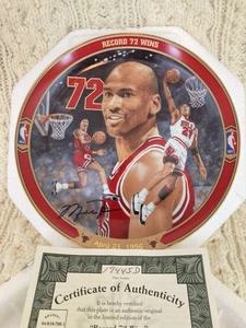 Upper Deck MICHAEL JORDAN Return To Greatness RECORD 72 WINS Bradford Ex Plate - Picture 1 of 6