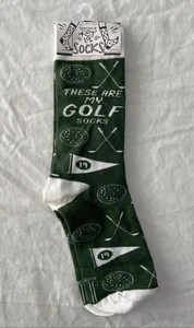 Primitives By Kathy algodón verde "Estos son mis calcetines de golf" talla única para la mayoría - Imagen 1 de 9