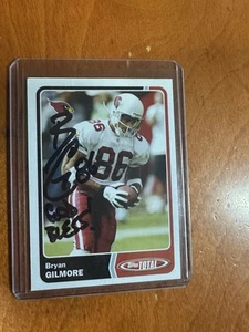 (B) 2003 Topps Total Football Card #177 Bryan Gilmore Autograph Signed Auto Coa - Picture 1 of 2