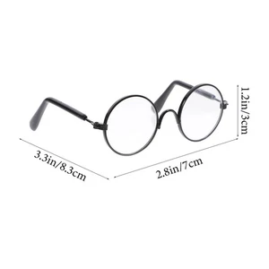 2pcs Doll Mini Eyeglasses Imitation Eyeglass Props Compact Doll Small Glasses - Picture 1 of 10