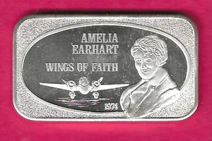 AMELIA EARHART .999 SILBER KUNSTBARREN - Bild 1 von 2