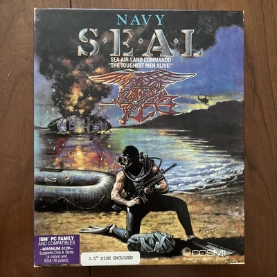 Vintage Rare NAVY SEAL Computer Game for IBM Tandy 3.5” Disk, Cosmi Small Box - Image 1 of 4