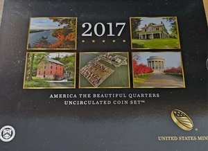 2017 P & D Uncirculated - US Mint America the Beautiful Quarter 10 Coin Set COA  - Picture 1 of 3