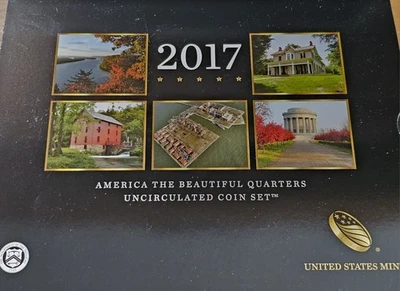 2017 P & D Uncirculated - US Mint America the Beautiful Quarter 10 Coin Set COA  - Image 1 of 3