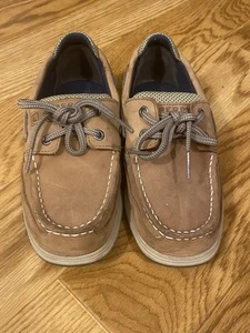 Sperry Top Sider Mocasín Niños 2M Cordón Cuero Marrón Barco Zapatos - Imagen 1 de 6