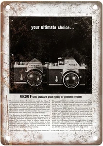 1962 Nikon Vintage Film Camera Advertisement Retro Look Metal Sign C1416 - Picture 1 of 2