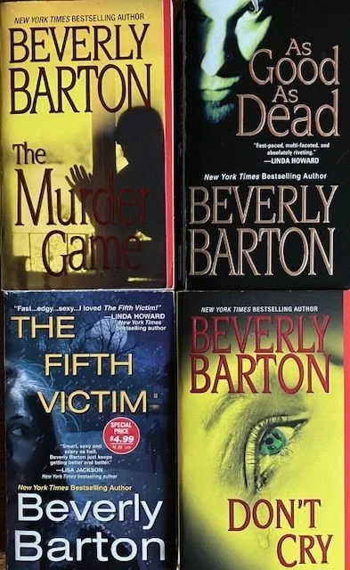 Beverly Barton 4 Book Set: Don't Cry, Murder Game, Fifth Victim, As Good as Dead Foto 1 de 1
