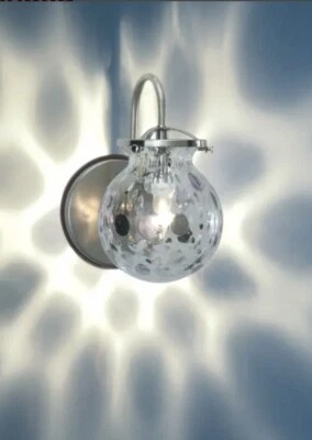 LBL / Tech Lighting Daisy Pink/Gold Italian Mouth Blown Glass Wall Sconce Polka - Image 1 of 4