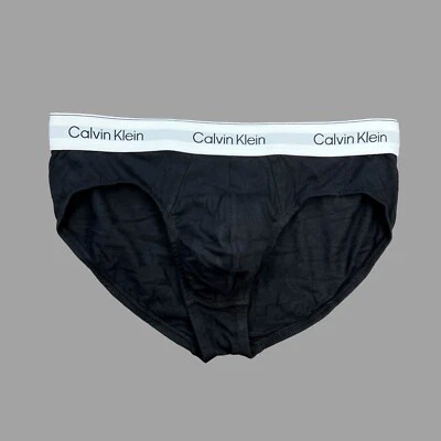 Calvin Klein CK Hombres Negro Icono Moderno Algodón Elástico Cadera Calzoncillo Ropa Interior S M L Foto 1 de 4