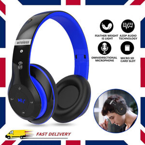 Bluetooth 5.1 Headphones Over Ear 6S Foldable Wireless Headphones with Mic TF/FM