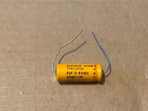 NOS Vintage 1982 Sprague Atom 5 uf 450v Capacitor TVA-1703 GUARANTEED (Qty Avai) - Picture 1 of 5