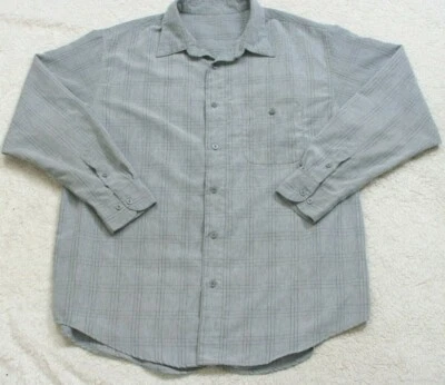 Camisa de Vestir Haggar Gris Bolsillo Abotonada X-Grande XL Hombre Poliéster Top AP117 Foto 1 de 4