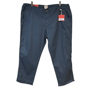Mossimo Supply Co Womens Cornelian Blue Straight Mid Rise Crop Pants Size 17 NWT
