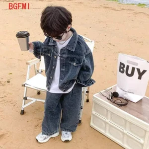 2025 Girl Spring Autumn Children Boy 2PCS Clothing Set Cotton Turn Down Collar D - Picture 1 of 11