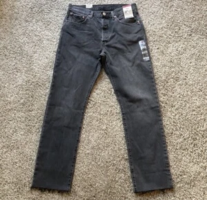 New Levi's 501 Original High Rise Straight Raw Frayed Hem Jeans Women Size 30x30 - Picture 1 of 5