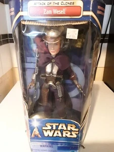 2002 STAR WARS ATTACK OF THE CLONES - DELUXE 12" 'ZAM WESELL' DOLL NEW & SEALED - Picture 1 of 2