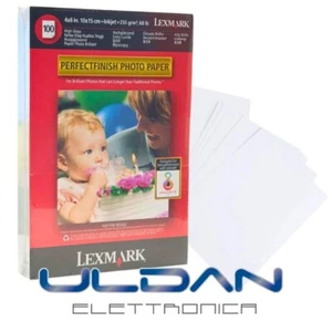 Papier Fotografie Lexmark 10 für 15 CM 100 Blätter Gloss Brillant 255g Inkjet - Bild 1 von 1