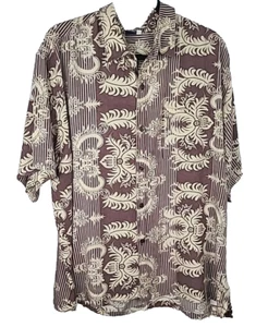 Royal Creations Hawaiian Shirt XXL Brown Beige Button Up Hibiscus Collection - Picture 1 of 11
