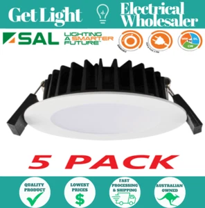 5 PACK - SAL Ecogem S9041 TC WH Downlight Kit 92mm CutOut TriColour 10Watt - Picture 1 of 5