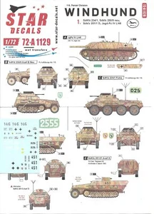 Calcomanías estrella 1/72 galgo 116 piezas div. Parte 1 - Sd Coche 234 / Jagdpanzer IV - Imagen 1 de 1