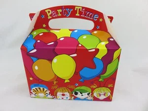 Set of 4 Balloon Themed Birthday Party Food Gift Box Supplies Favour Loot Bags - Picture 1 of 2