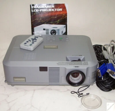 Projector Medion with bag MD2950N remote control cable manual portable _fv - Image 1 of 4